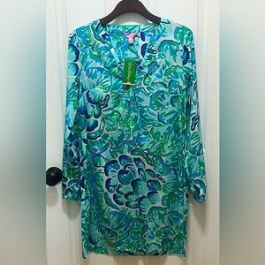 218.00 NWT Lilly Pulitzer Delphine SILK Dress Beautiful Dress